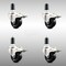 Service Caster 3 Inch 316SS Soft Rubber Swivel 1-3/8 Inch Expanding Stem Caster Set Lock Brake SCC-SS316TTLEX20S314-SRS-138-4 - alternate 4